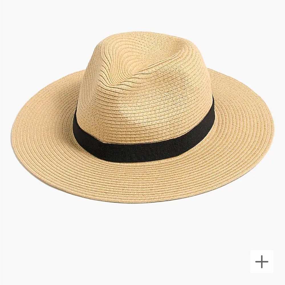 J Crew packable straw hat NWT